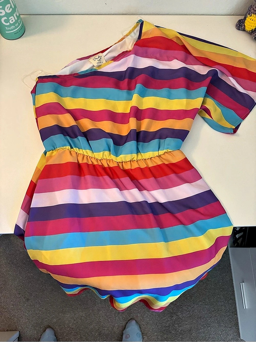 Fantastic Fannys Striped Mini Dress in Multicolor Like New, Small